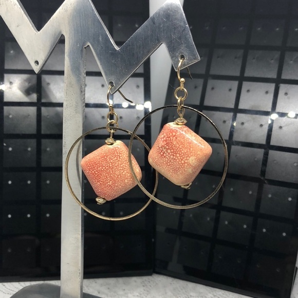 Artisan boho style dangle hoop earrings bundle lot 3 - Picture 8 of 8